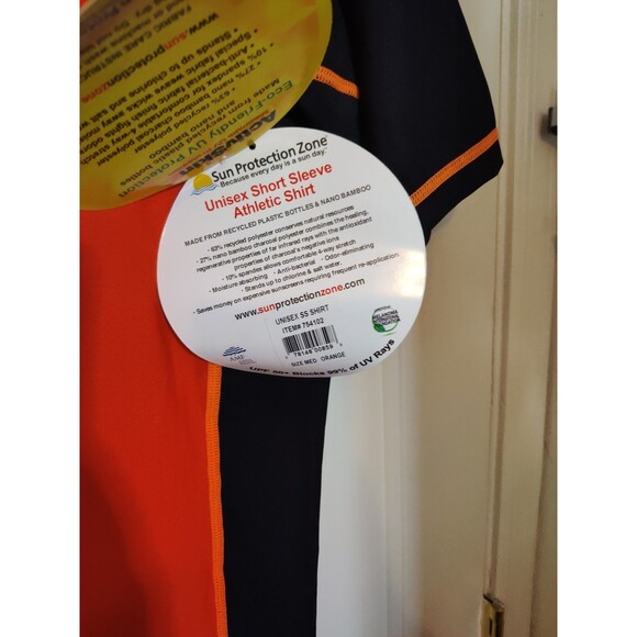 ACTIVSKIN MAXIMUM UV PROTECTION Swim Hike SHIRT Orange SIZE M NWT! Rash Guard - Picture 4 of 7